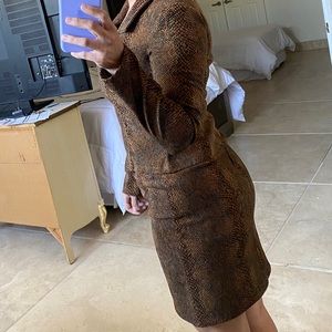 Vintage 90’s snakeskin skirt and jacket size 7